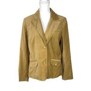 Vintage Y2K NWT Old Navy Women L Velvet Blazer Holiday Gold Old Money Boho